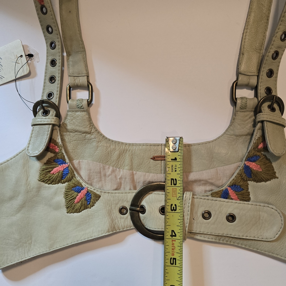 Free People Beige Embroidered Crop Top - Picture 11 of 13